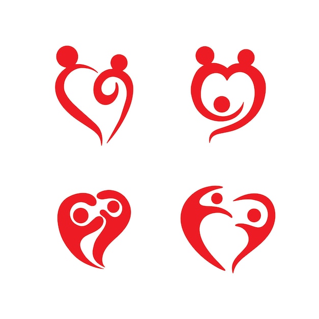 Liefde mensen gezondheid logo vector