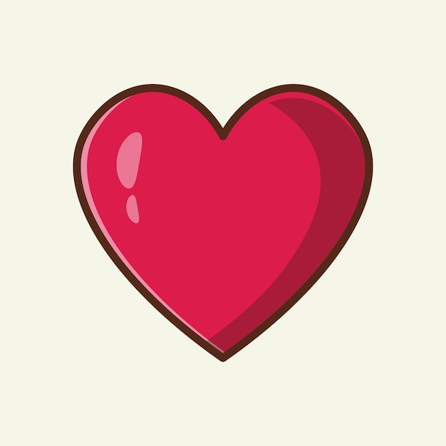 Liefde of hart cartoon pictogram vectorillustratie