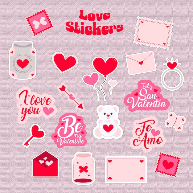 Liefde stickers