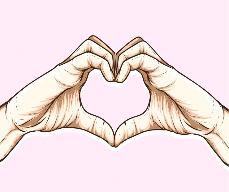 Vector liefde teken hand
