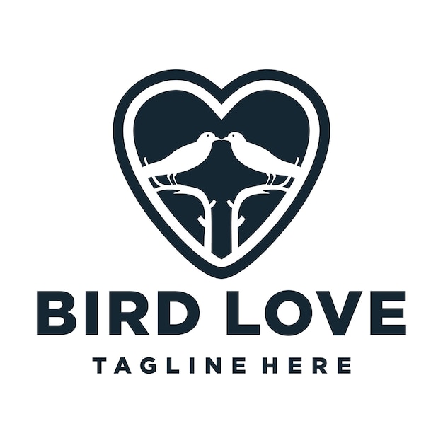 Liefde vogel logo