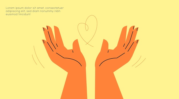 Liefdevolle handen Elke hand is in een iets andere positie en toont een ander gebaar