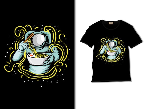 Liefhebbers van astronautennoedels met t-shirtontwerp