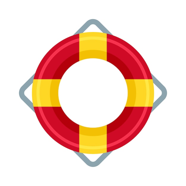 Вектор Значок спасательного круга плоская иллюстрация векторной иконки спасательного круга для веб-дизайна
