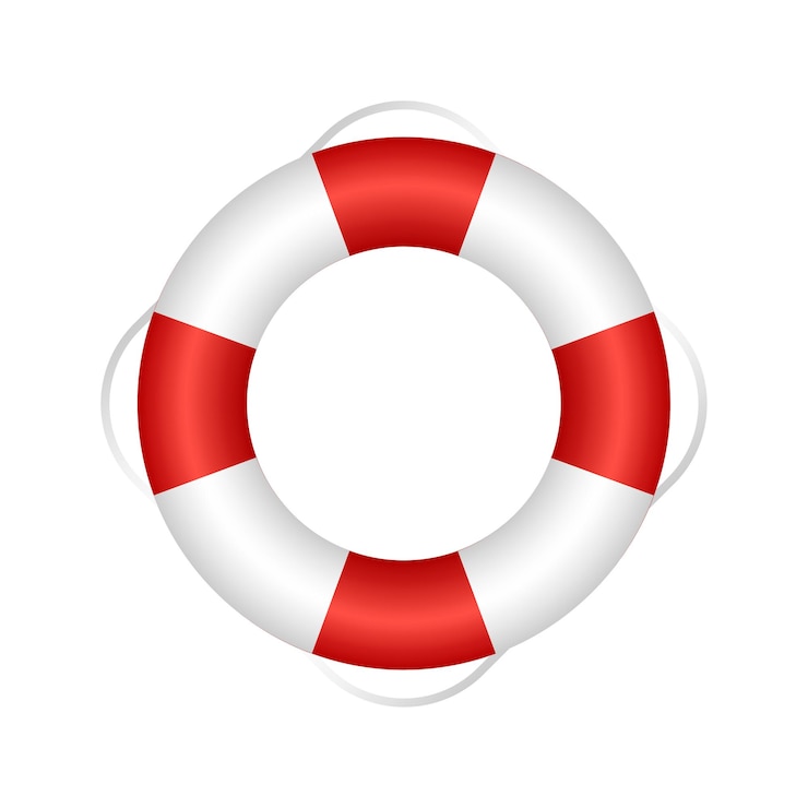 Vector life buoy lifebuoy image help sos concept inflatable sos help symbol survival water float