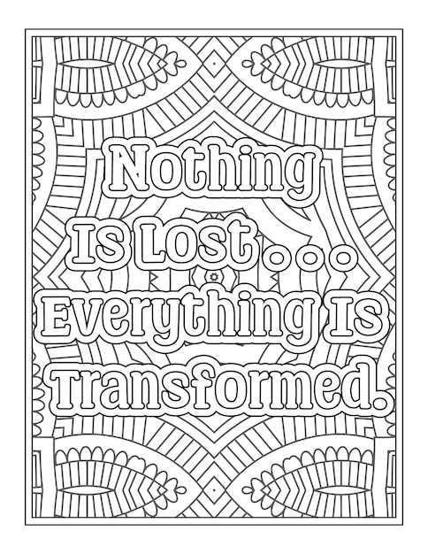 Life Changing Quotes Coloring Pages for Kdp Coloring Pages