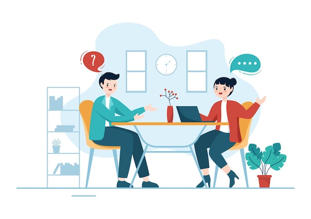 Premium Vector | Life coach for consultation education and self coaching in template hand drawn cartoon illustration