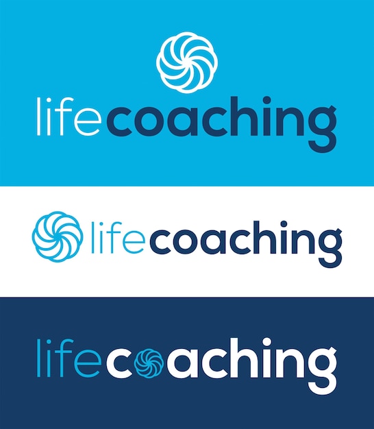 Life coaching vector logo template