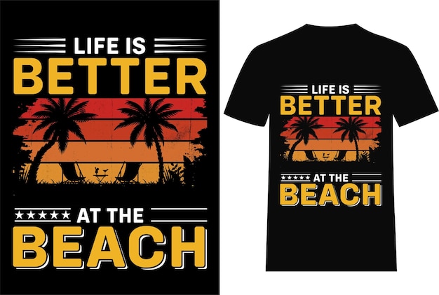 ライフ イズ ベター アット ザ ビーチ Tシャツ
