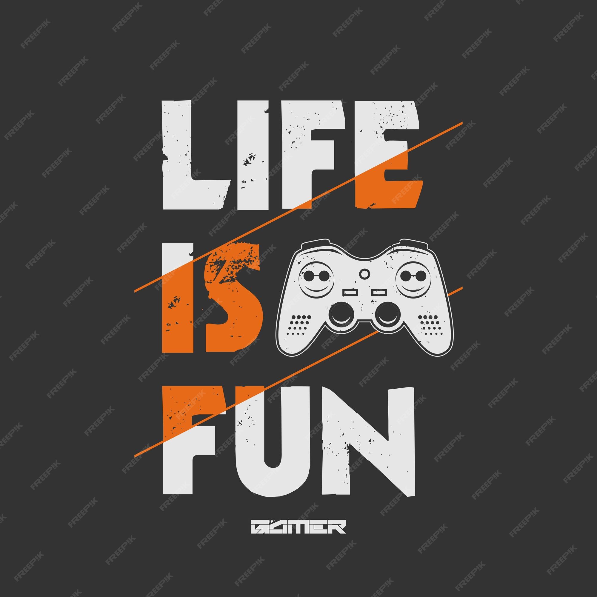 life is a game play to win gaming quotes t shirt Gamer t shirt Design  24092169 Vector Art at Vecteezy