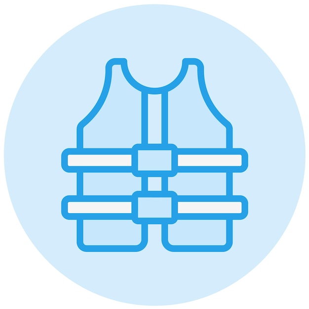 Vector life jacket vector icon design illustration