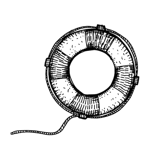 Illustrazione vettoriale di schizzo dell'anello di vita