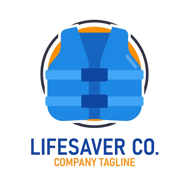 Vector life saver jacket base logo editable vector