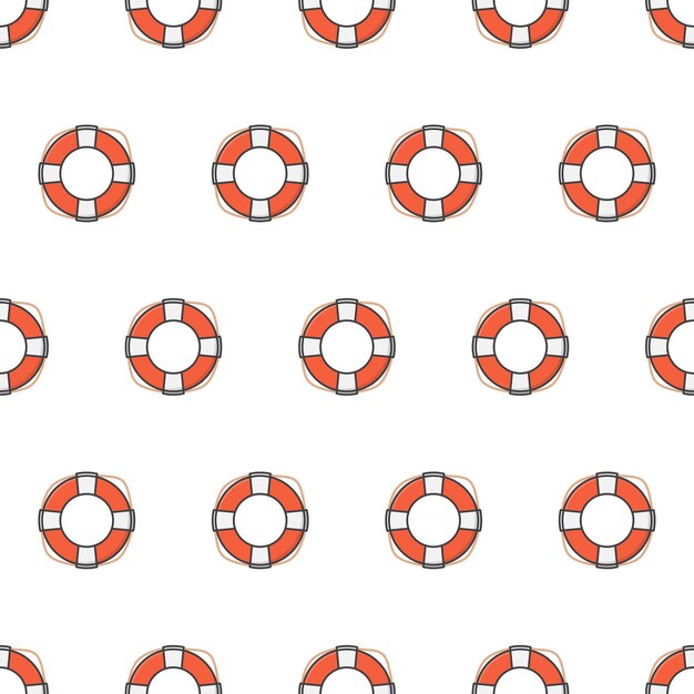 Life saver seamless pattern