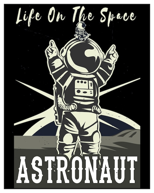 Life on the space astronaut silhouette Tshirt