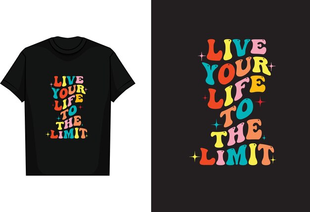 Life Style TShirt Дизайн букв Дизайн рубашки