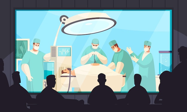 Vector life surgery illustration