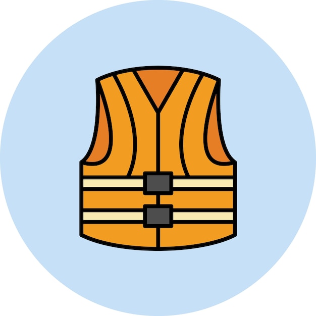 Life vest flat illustration