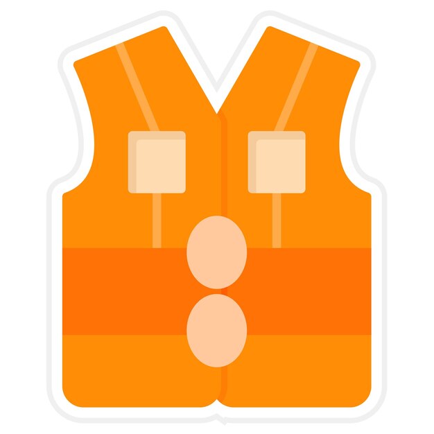 Life Vest Flat Illustration