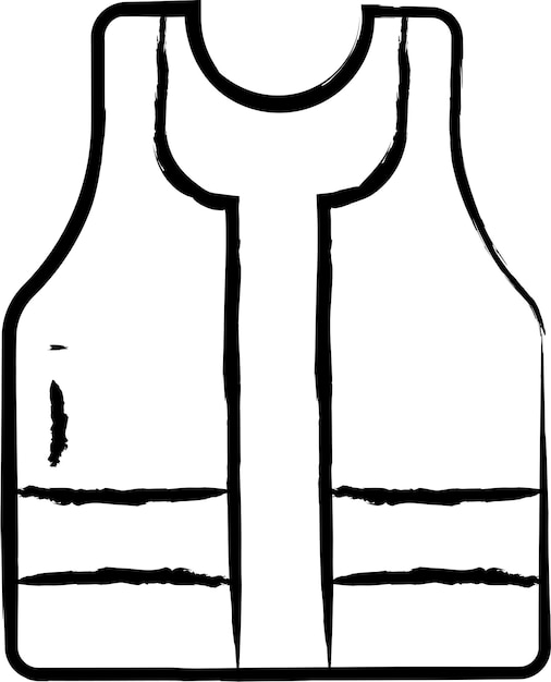 Vector life vest hand drawn vector illustration