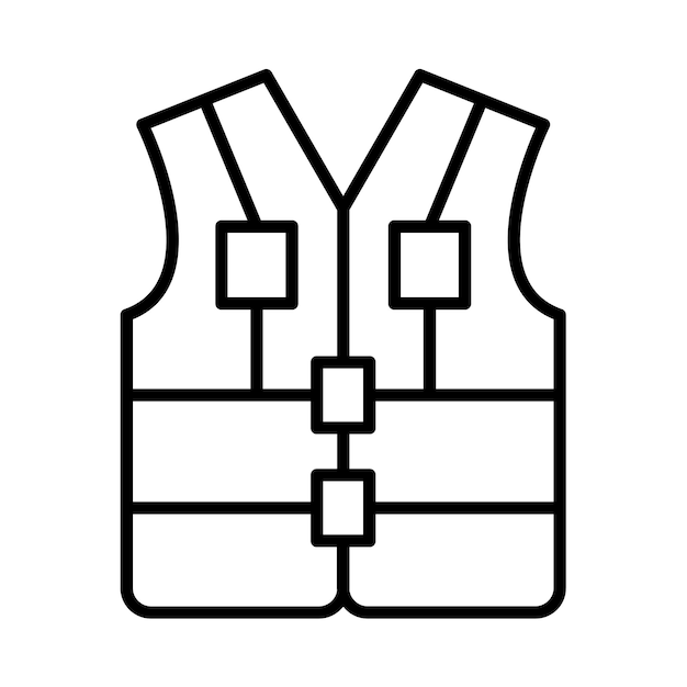 Vector life vest line illustration