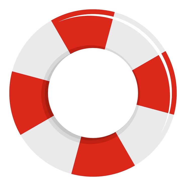 Vector lifebuoy icon flat illustration of lifebuoy vector icon for web