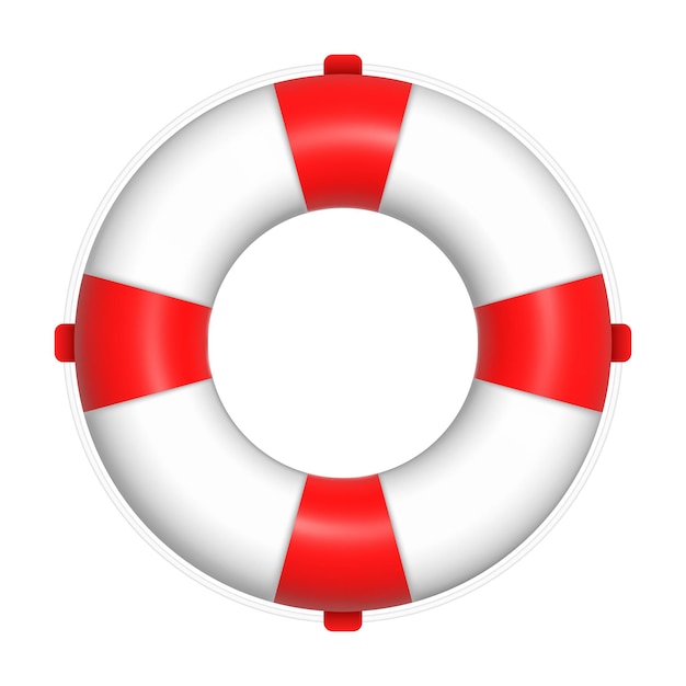 Lifebuoy isolated on white vector life ring