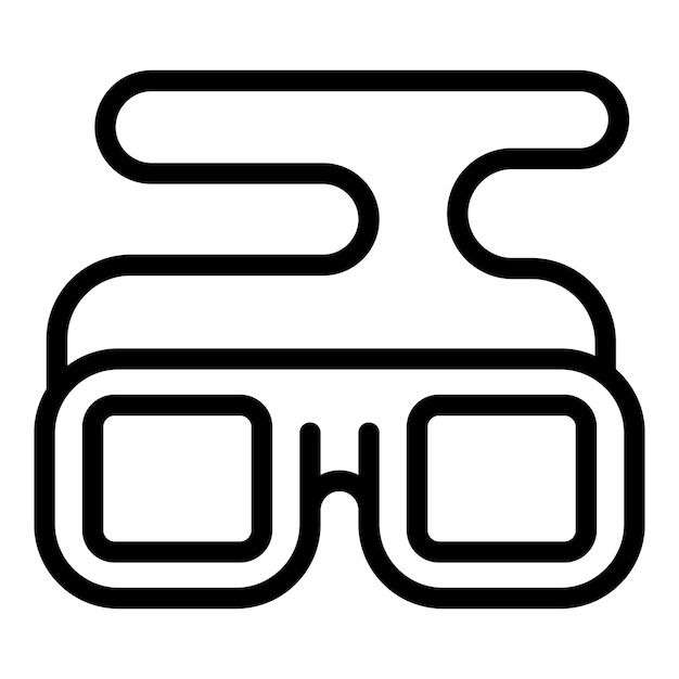 Vector lifeguard glasses icon outline vector beware the sharks