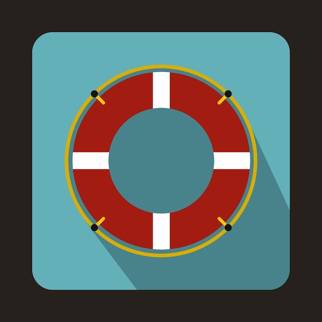 Lifeline icon in flat style with long shadow Help symbol
