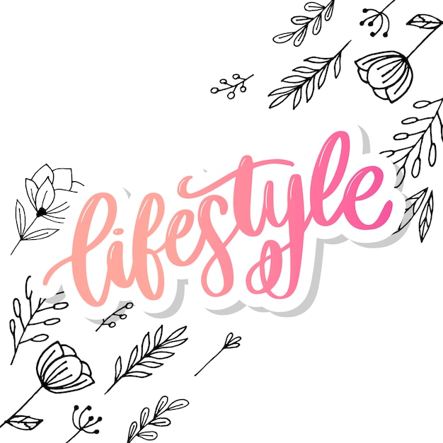 Lifestyle bloemen belettering