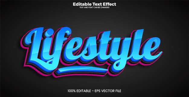 Vector lifestyle editable text effect in modern trend style