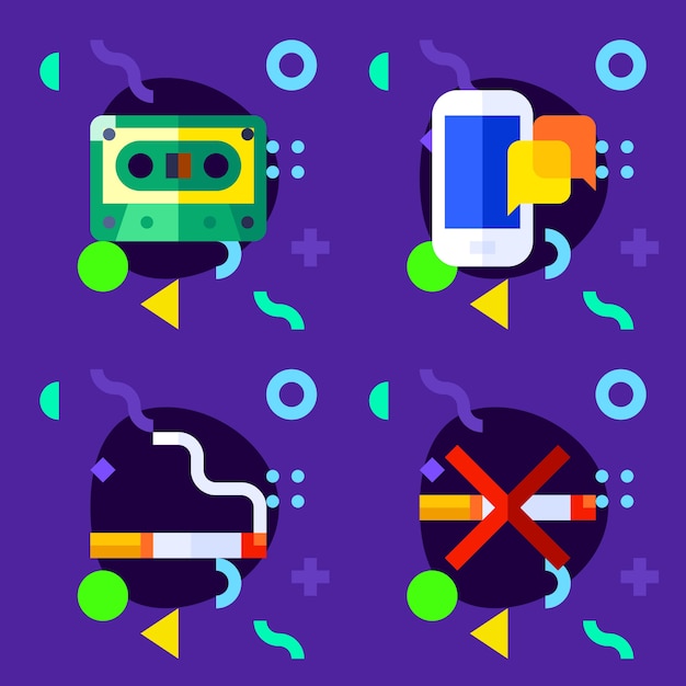 Vector lifestyle icons