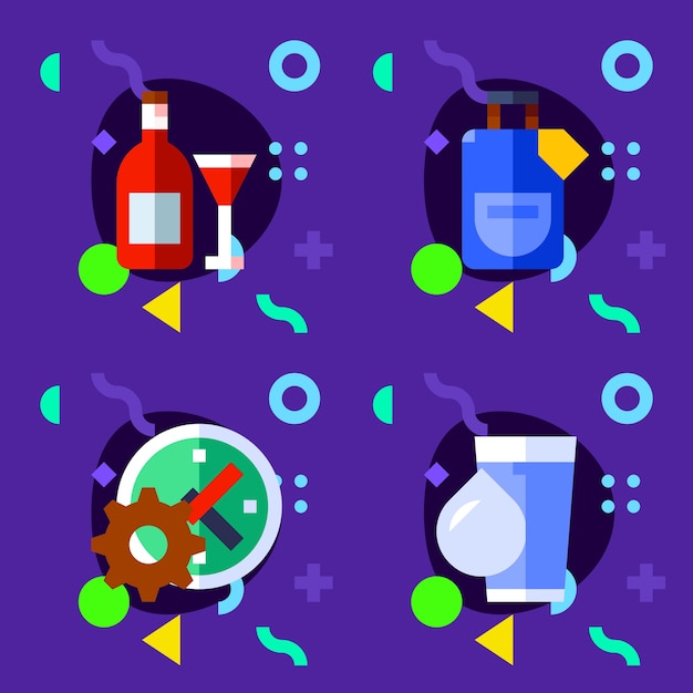 Vector lifestyle icons