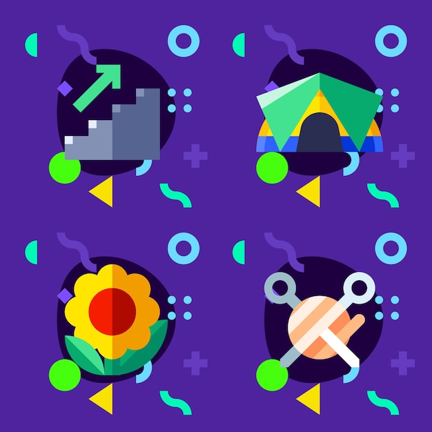 Vector lifestyle icons