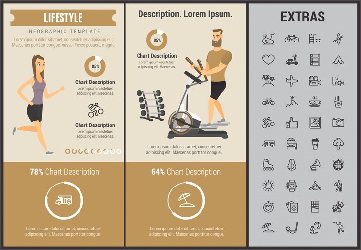 Vector lifestyle infographic template, elements and icons