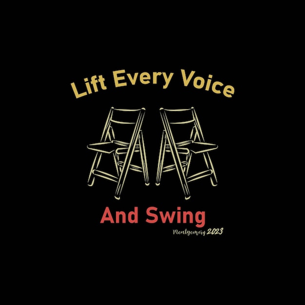 Lift elke stem en swing t-shirt ontwerp