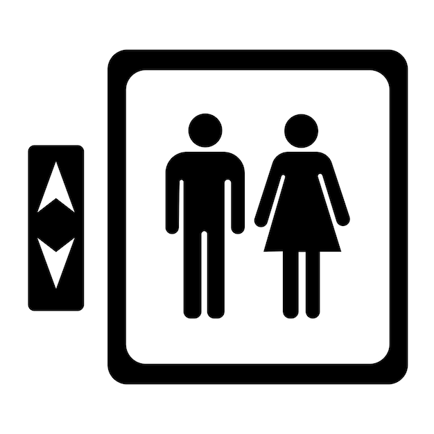 Lift pictogram logo vector ontwerpsjabloon