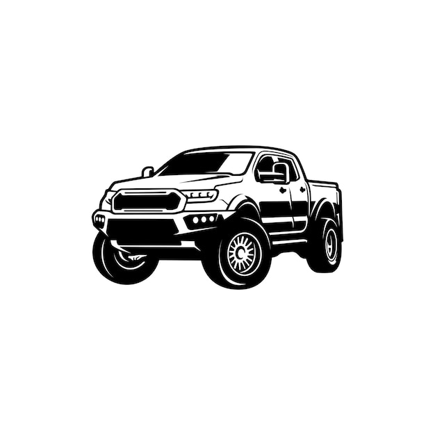 Lifted truck illustration vector