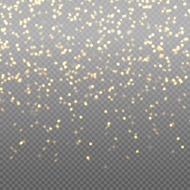 Indicatori luminosi d'ardore astratti chiari del bokeh. effetto luci bokeh isolato su sfondo trasparente. sfondo luminoso viola e dorato festivo. concetto di natale.