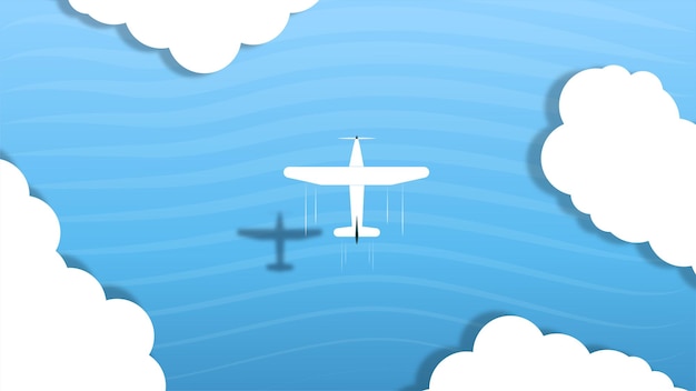 Vector light aircraft minimal illustration