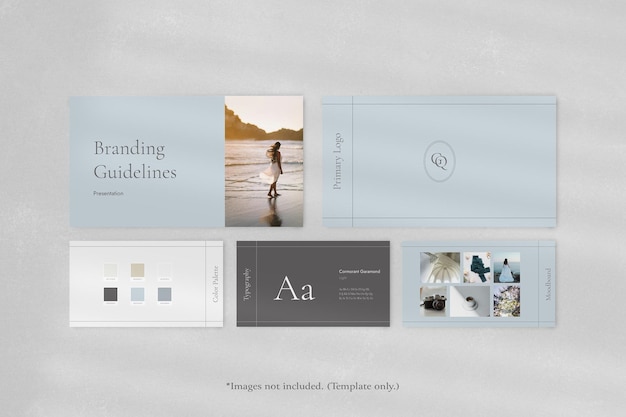 Vector light and airy presentation template