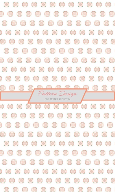 Vector light background orange fabric pattern for textile industries