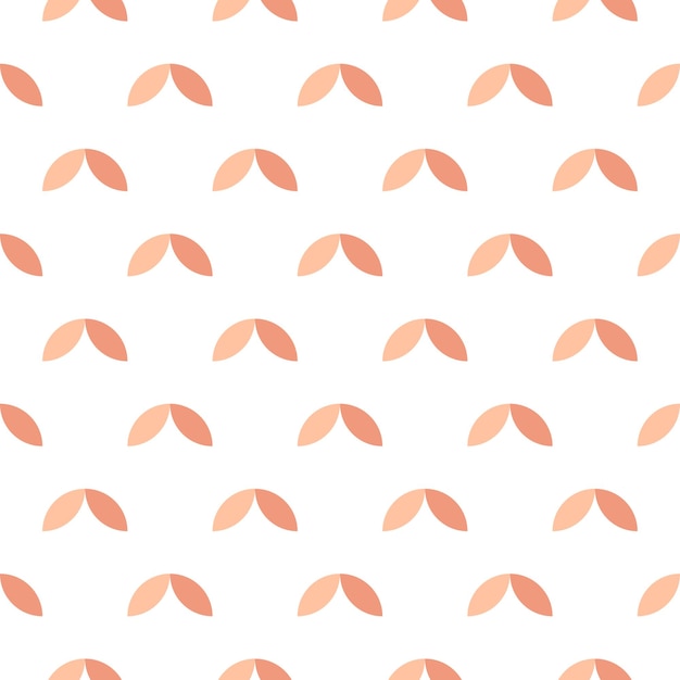 白い背景にライト ベージュとオレンジの花びらパターン生地テキスタイル壁紙に最適
