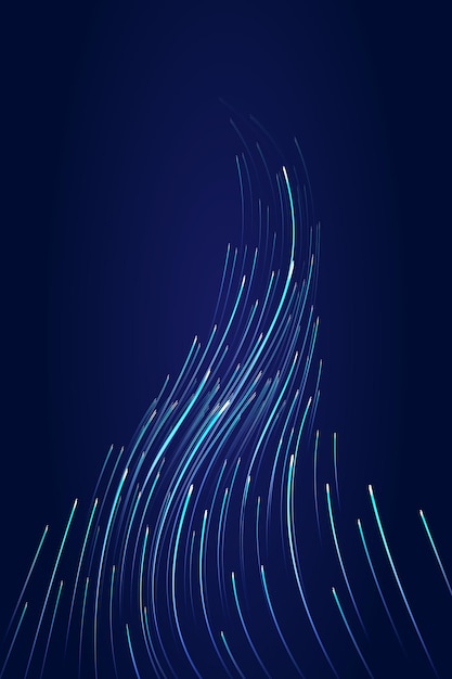 light bending condenses into a beam internet technology sense vector background