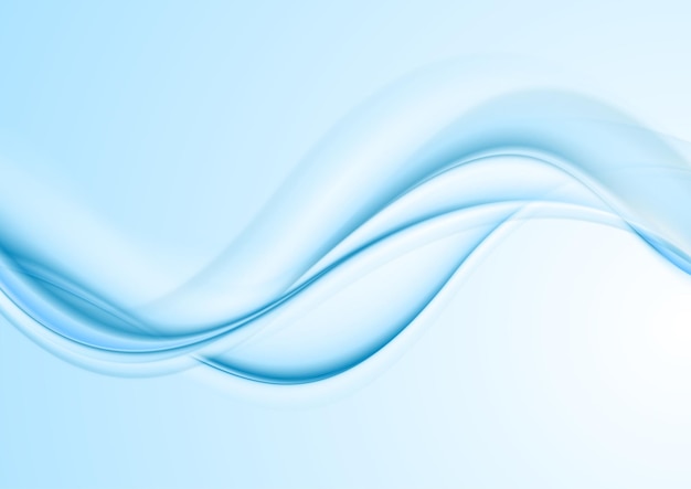 Vector light blue abstract curved wavy background smooth waves vector design