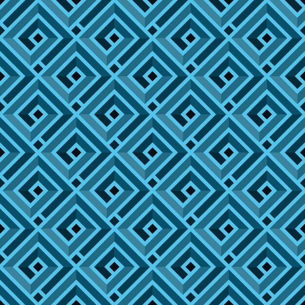 LIGHT BLUE ABSTRACT SEAMLESS PATTERN WITH SQUARE SPIRALS IN VECTOR