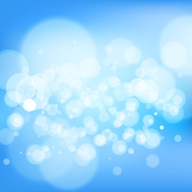 Vector light blue bokeh background with light effects