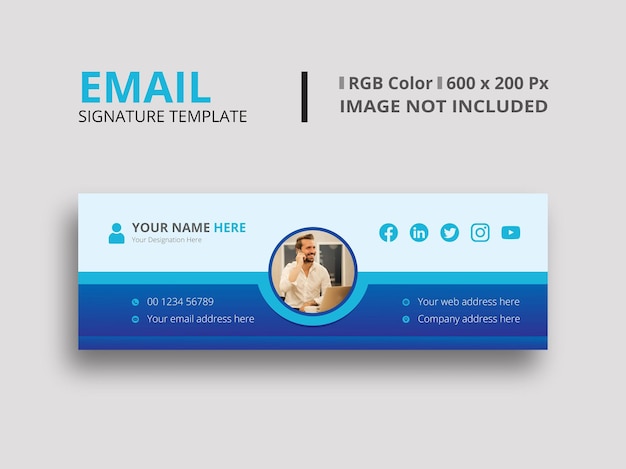 Light Blue Email Signature Template