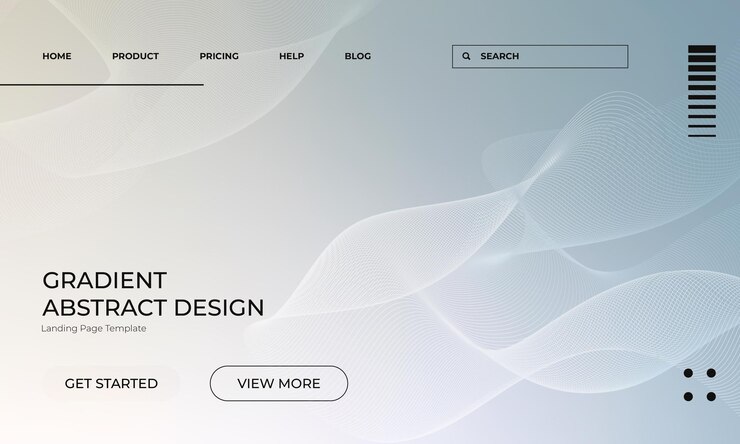 Vector light blue gradient vector background for winter landing page design