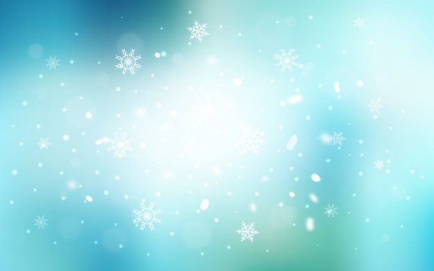 Light Blue Green vector texture with colored snowflakes